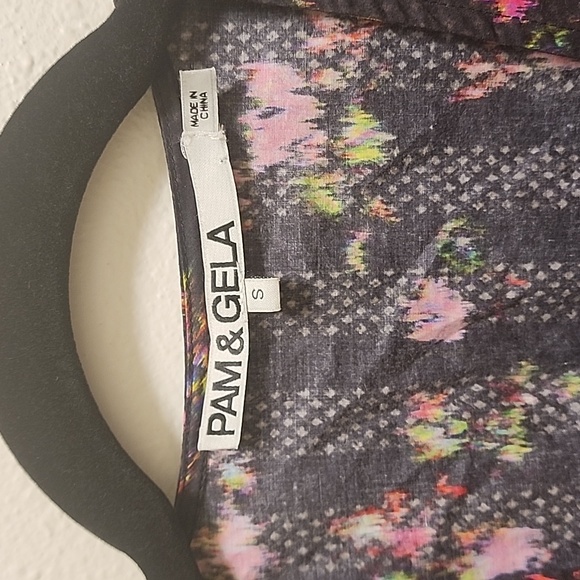 Pam & Gela Neon Ditsy Dress sz Small - Picture 5 of 15